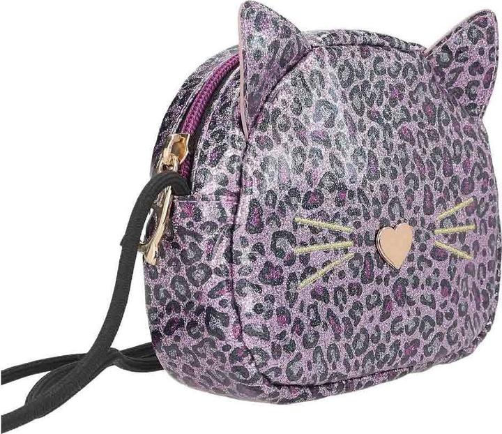 Magni Depesche TOPModel Umhängetasche REBEL KITTY klein lila schwarz rosa 5x16x13cm