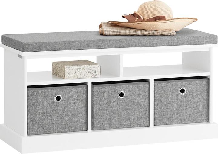 SoBuy Sitzbank mit Körben (96 cm)