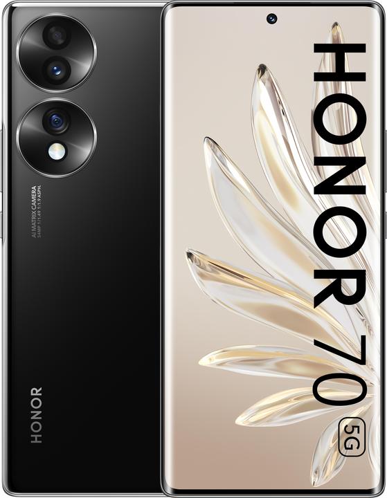 Produktbild Honor 70 (256 GB, Midnight Black, 6.67", Dual SIM, 54 Mpx, 5G)