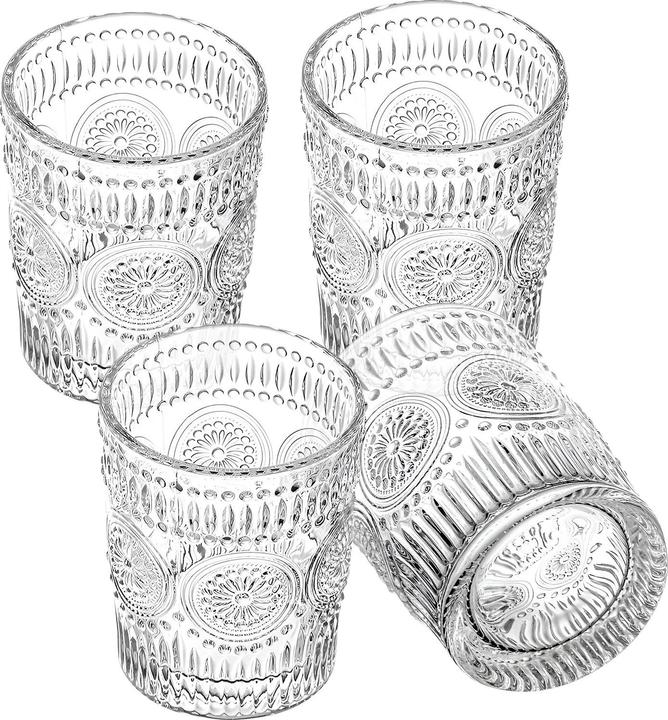 Actual product image Cheffinger Karaffe de Luxe / 4 Gläser Blumenmuster