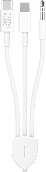Image du produit Apfelkiste Lightning / 3.5mm AUX / USB C auf 3.5mm AUX Musik Adapter Kabel Konverter - 120cm (Jack 3.5mm, Lightning, USB Type C, Jack 3.5mm)