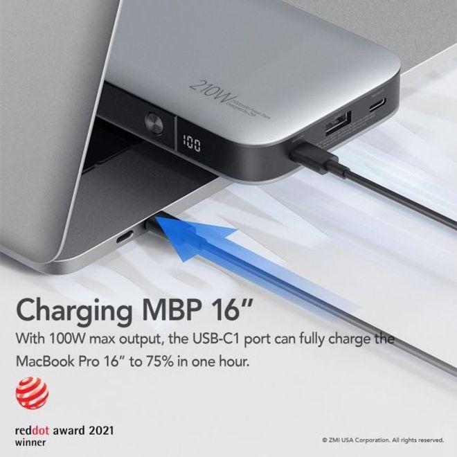 Image du produit ZMI Powerpack 25000 mAh, banque d'alimentation de 210 W (QB826G) (25000 mAh, 100 W, 92.50 Wh)