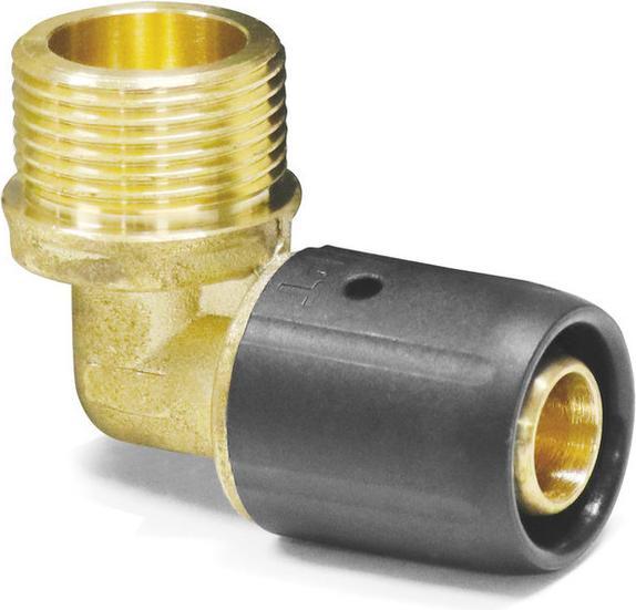 Immagine prodotto Sanpro STECKFIT raccordo push-fit a 90° - curva + filettatura esterna 16x2 - 3/4" DVGW (Connessione ad angolo)