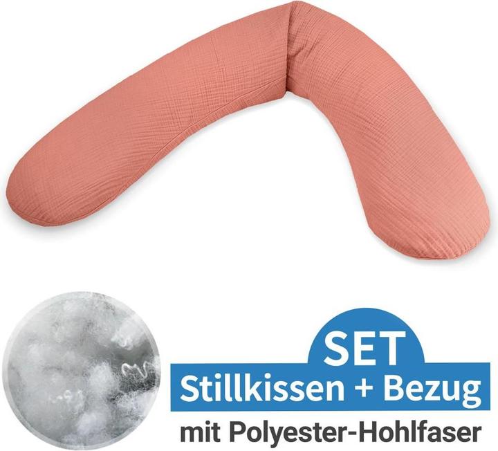 Actual product image Theraline Nursing pillow "The Original" with polyester hollow fibre filling incl. cover 190 cm (40 cm)