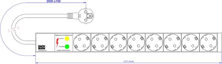 Actual product image Bachmann IT PDU Basic - power strip (rack - installable)