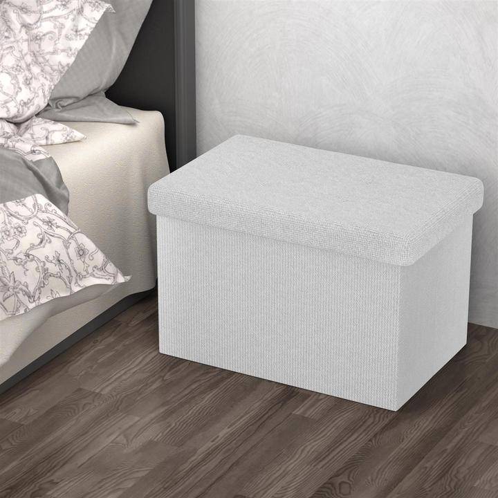 Produktbild Intirilife Sitzbank 49x30x30 cm SCHNEE WEIss (30.49 cm)