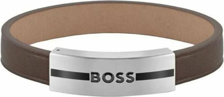 Produktbild Hugo Boss Fashion brown leather bracelet 1580496 - Length: 19 cm (19 cm, Edelstahl)