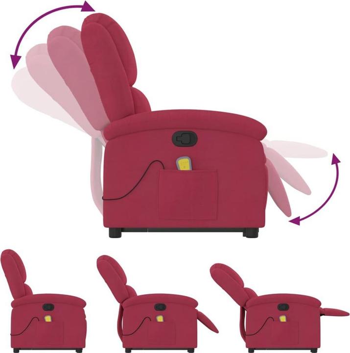 Immagine prodotto VidaXL Sedia per massaggi con aiuto in piedi in velluto