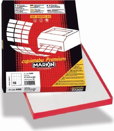 Immagine prodotto Markin 210C560 etichetta autoadesiva Bianco Rettangolo Permanente 400 pezzo(i)