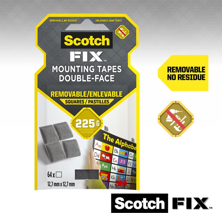 Image du produit Scotch Carrés de fixation amovibles Scotch-Fix (0.23 kg)