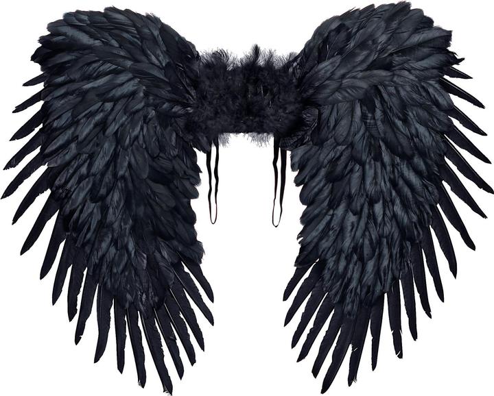 Image du produit Widmann Très grandes ailes de plumes noires 80x60cm
