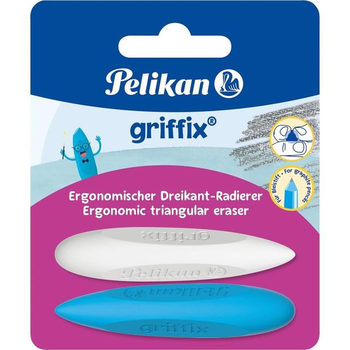 Produktbild Pelikan Radierer 2ST Griffix blau/weiss