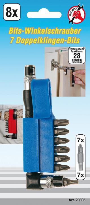 Image du produit BGS Porte-embouts angulaire avec 7 embouts doubles 6,3 mm (1/4") 8 pièces (6,3 mm)