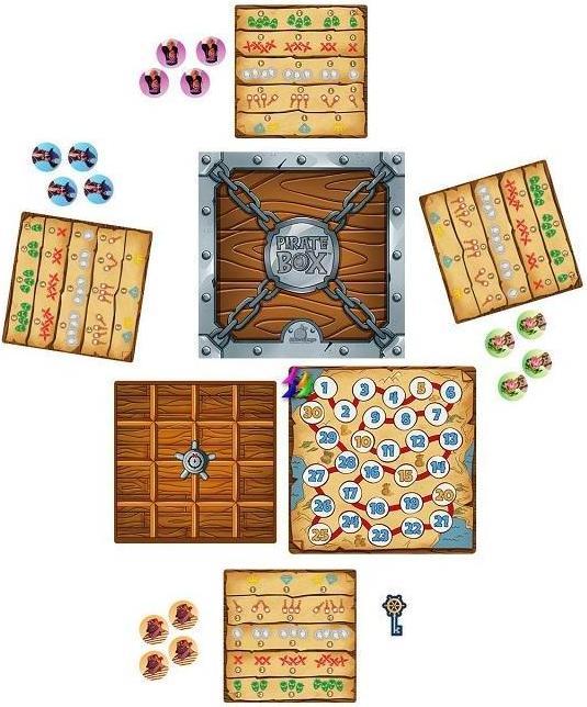 Produktbild Blue Orange BLOD0097 - Pirate Box, Brettspiel, für 2-4 Spieler, ab 8 Jahren (DE-Ausgabe) (Französisch, Italienisch, Deutsch, Englisch)