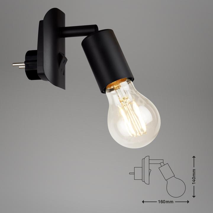 Image du produit Briloner Lampe à fiche, noir, 1xE27 excl. (E27)