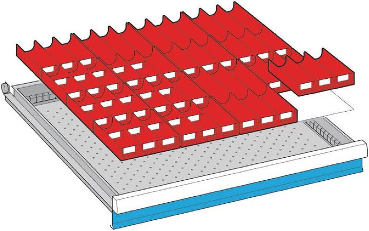 Lista Einteilungs-Set für Schubladenmasse 612 x 612 mm