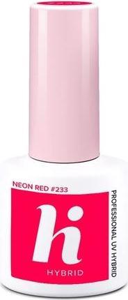 Actual product image 233 Bright Neon Red UV Gel Nail Polish 5ml (Bright Neon Red, UV gel varnish)