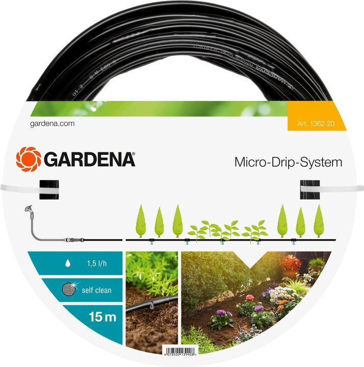 Actual product image Gardena Micro-Drip-System drip pipe above ground (Drip hose + drip tube)