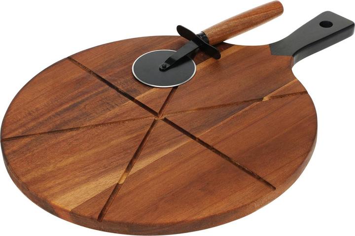 Immagine prodotto Excellent Houseware Tavola per pizza in legno di acacia con tagliapizza