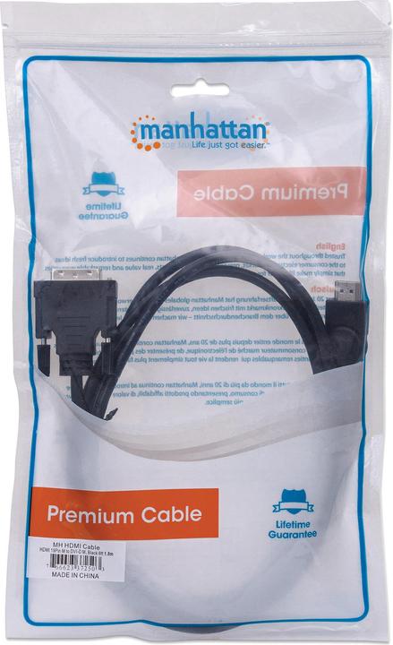 Image du produit Manhattan HDMI (Typ A) — DVI (1.80 m, DVI, HDMI)