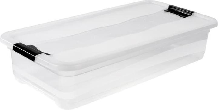 Immagine prodotto keeeper Contenitore "cornelia", 33 litri, trasparente Scatola e coperchio: trasparente / Clip: nero (79,5 x 39,5 x 17 cm, 33 l)