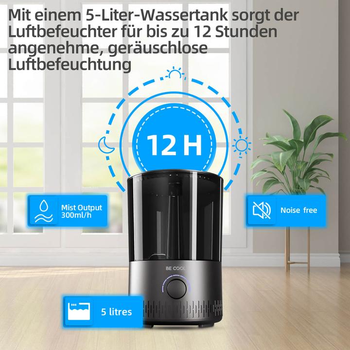 Produktbild Be Cool BE COOL Warm-/Kaltluft-Luftbefeuchter – 5L Tank (35 m²)