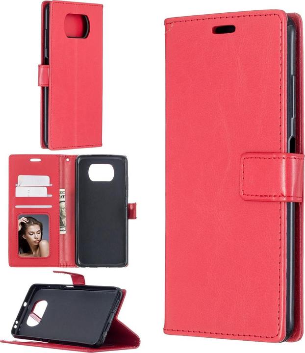 Actual product image König Design Case Mobile Protection for Xiaomi Poco X3 Case Flip Cover Pocket Cases Bumper Red (Xiaomi Poco X3)