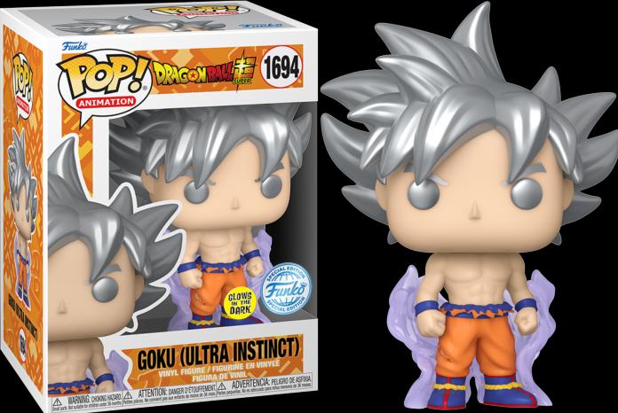 Actual product image Funko POP! Dragon Ball Super Goku (Ultra Instinct) Exclusive Phosphorescente