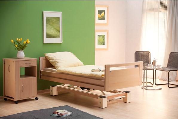 Image du produit Lit de soins Allegra living avec pieds en métal Bois