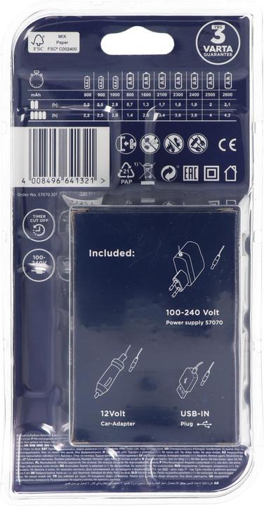Immagine prodotto Varta LCD Charger (1 pz., AAA, AA, 2600 mAh, Caricabatterie senza batteria)