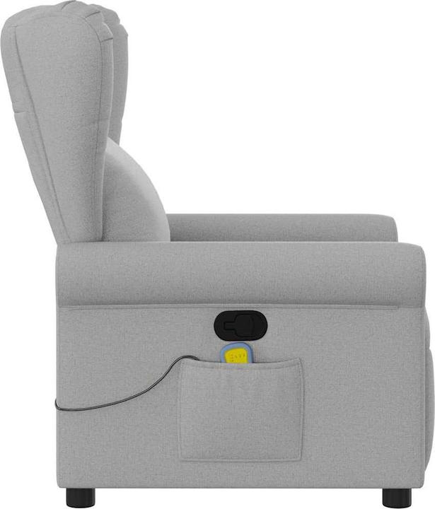 Immagine prodotto VidaXL Poltrona massaggiante in tessuto cloud grey poltrona TV massaggiante