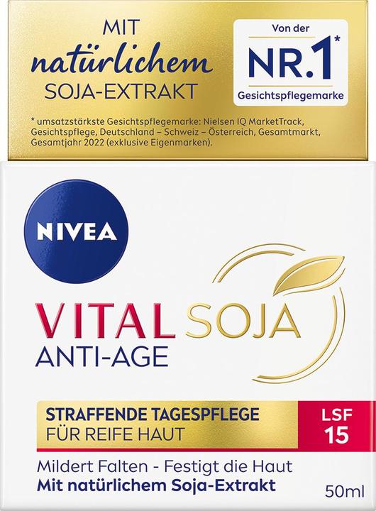 Actual product image NIVEA Vital soya (50 ml, 24h cream, SPF 15)