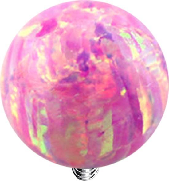 Star Piercing Dermal Anchor Kugel Opal pink (ohne Messing, Chirurgenstahl 316L)