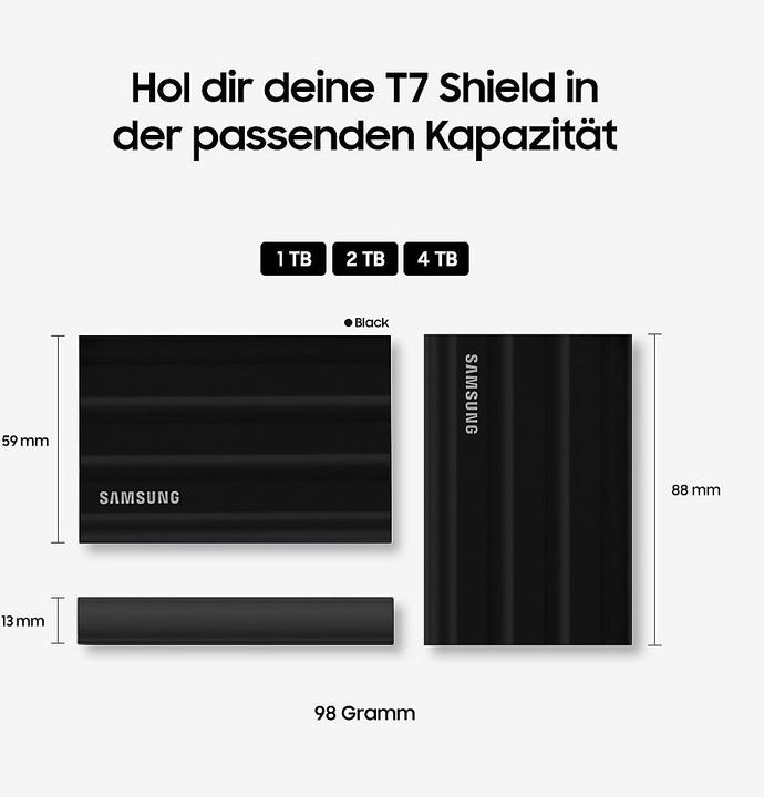 Actual product image Samsung T7 Shield (2 TB)