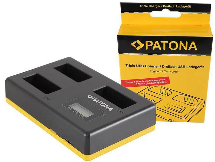 Patona Triple Ladegerät Canon LP-E17 (Kamera Akku Ladegerät)