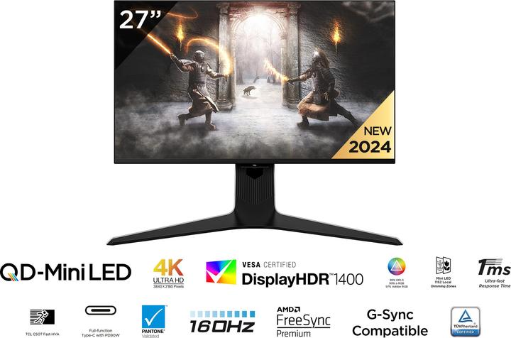 Image du produit TCL 27R83U (3840 x 2160 pixels, 27")