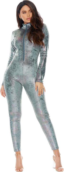 Produktbild Forplay Reptilien Catsuit silber (S)