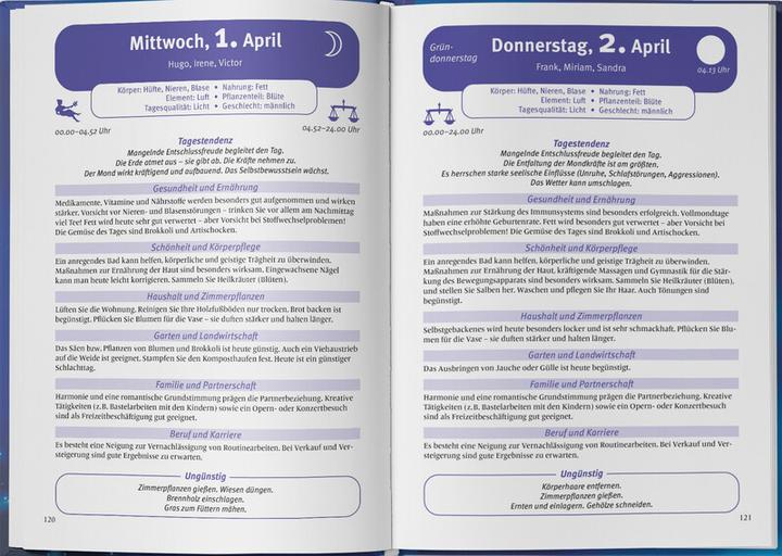 Actual product image Heyne Ludwig The big lunar calendar 2026 (17 x 24 cm, Hardcover, German)