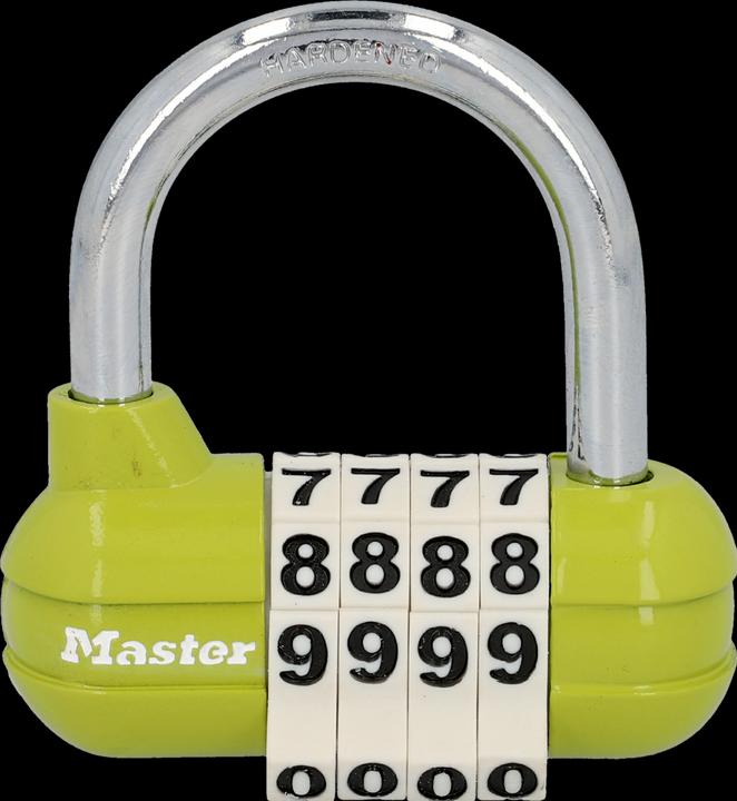 Produktbild Master Lock breites Pro-Sportvorhngeschloss mit individuell einstellbarer Zahlenkombination verschiedene Farben