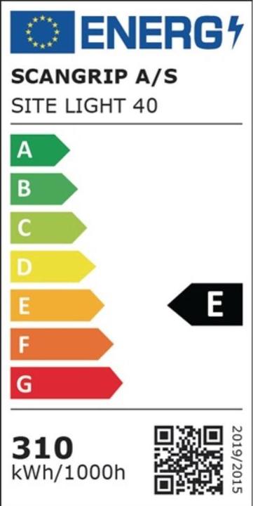 Energie-Label Scangrip LED-Baustellenstrahler SITE LIGHT 30 (30000 lm)