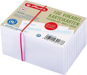 Image du produit Herlitz Fiche doublée (A8, 170 g/m², 100 x)