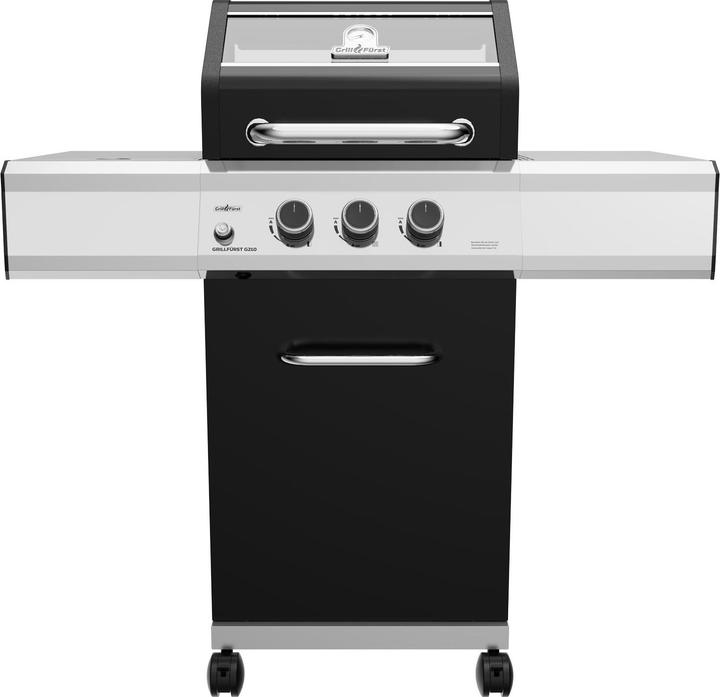 Actual product image Grillfürst G210G 2-burner gas grill with high temperature burner and cast iron grates (7.60 kW)
