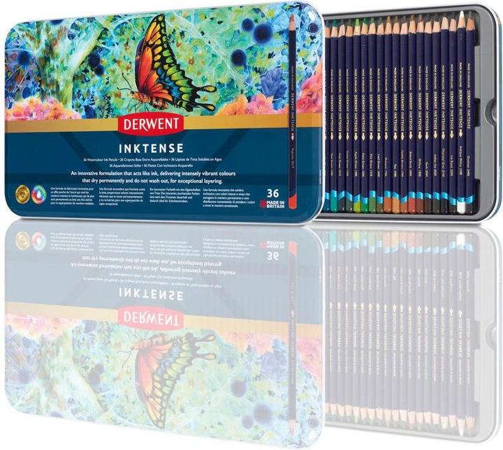 Image du produit Derwent Crayons aquarelle permanents Inktense (Multicolore, multicolore, 36 x)
