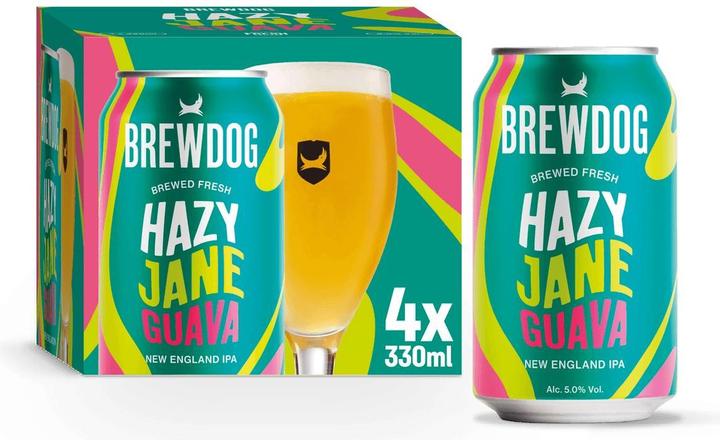Produktbild BrewDog Hazy Jane Guava (4 x 33 cl)