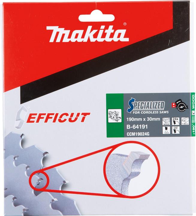 Immagine prodotto Makita Lama EFFICUT 190x30mmx24 denti