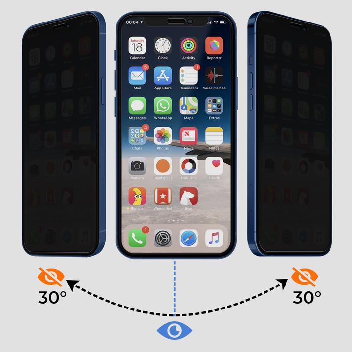 Produktbild 3MK Hardglass Max Privacy Blickschutz Folie (1 Stück, Apple iPhone 12 Pro Max)
