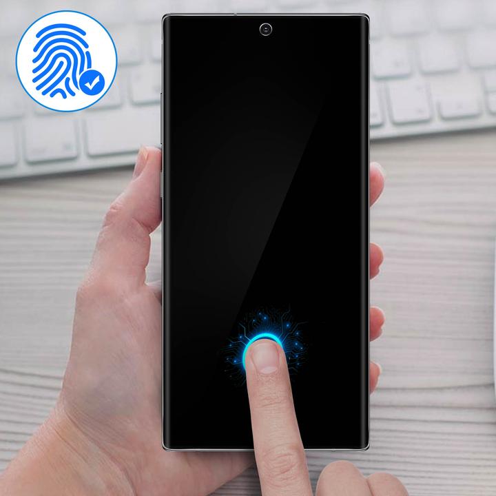 Actual product image Avizar bulletproof glass, glass protective film, protective glass (1 Piece, Samsung Galaxy Note 10+)