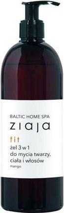 Actual product image Ziaja Baltic Home Spa Fit żel 3w1 do mycia twarzy ciała i włosów Mango 500ml (500 ml)