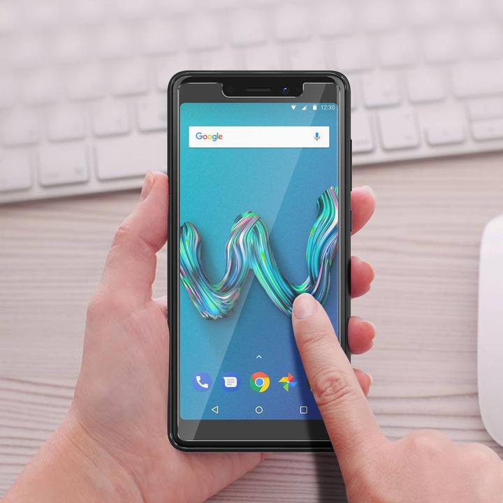 Actual product image Avizar Crystal clear film, glass screen protector (1 Piece, Wiko Tommy 3)
