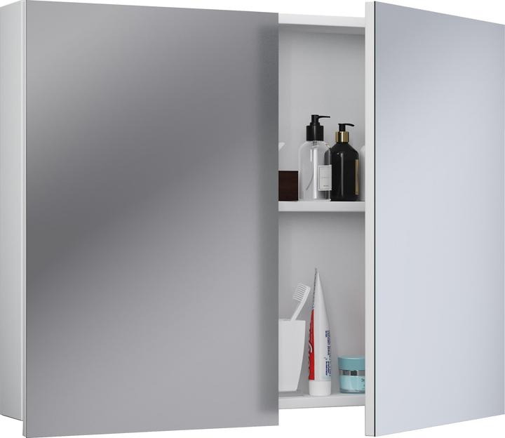 Produktbild VCM Holz Badmöbel Spiegelschrank Badinos 80 cm (80 x 12 cm)